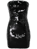 VESTIDO LENTEJUELAS STRAPLE