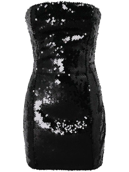 VESTIDO LENTEJUELAS STRAPLE
